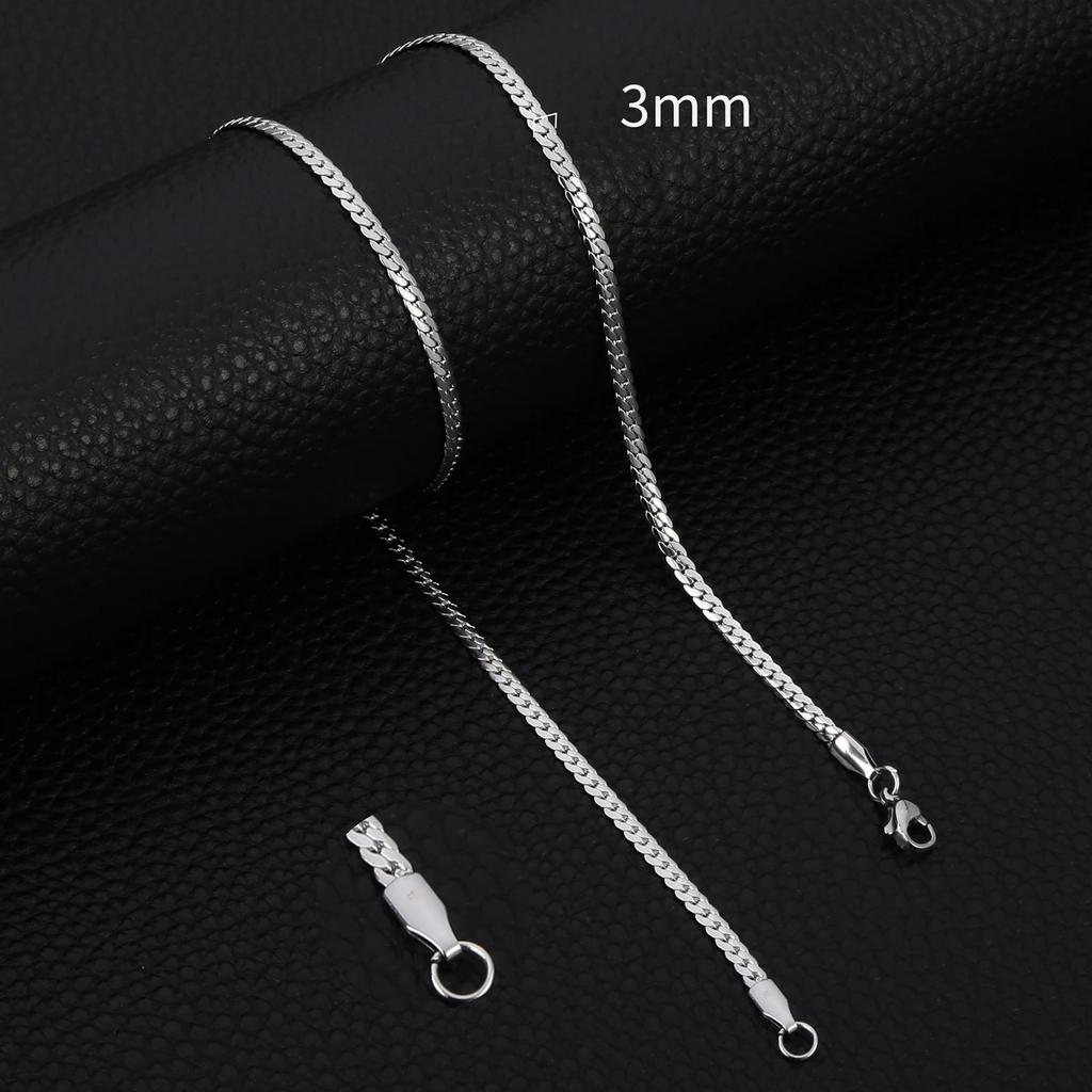 3-8MM Width Stainless Steel Chain Necklace For Men Women Gold Color High Quality Waterproof Choker Hip Hop Jewelry Gift
