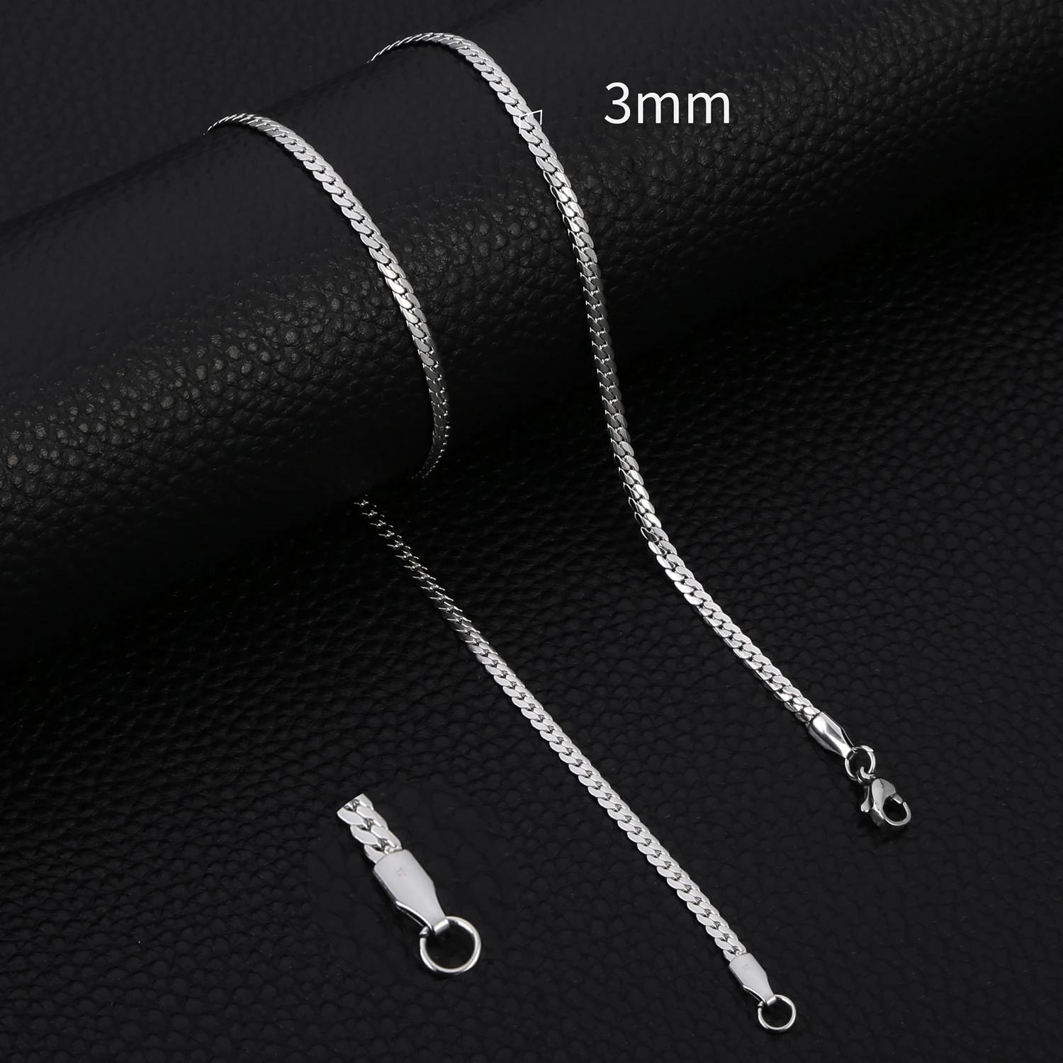 

3-8MM Width Stainless Steel Chain Necklace For Men Women Gold Color High Quality Waterproof Choker Hip Hop Jewelry Gift 50CM 20inch