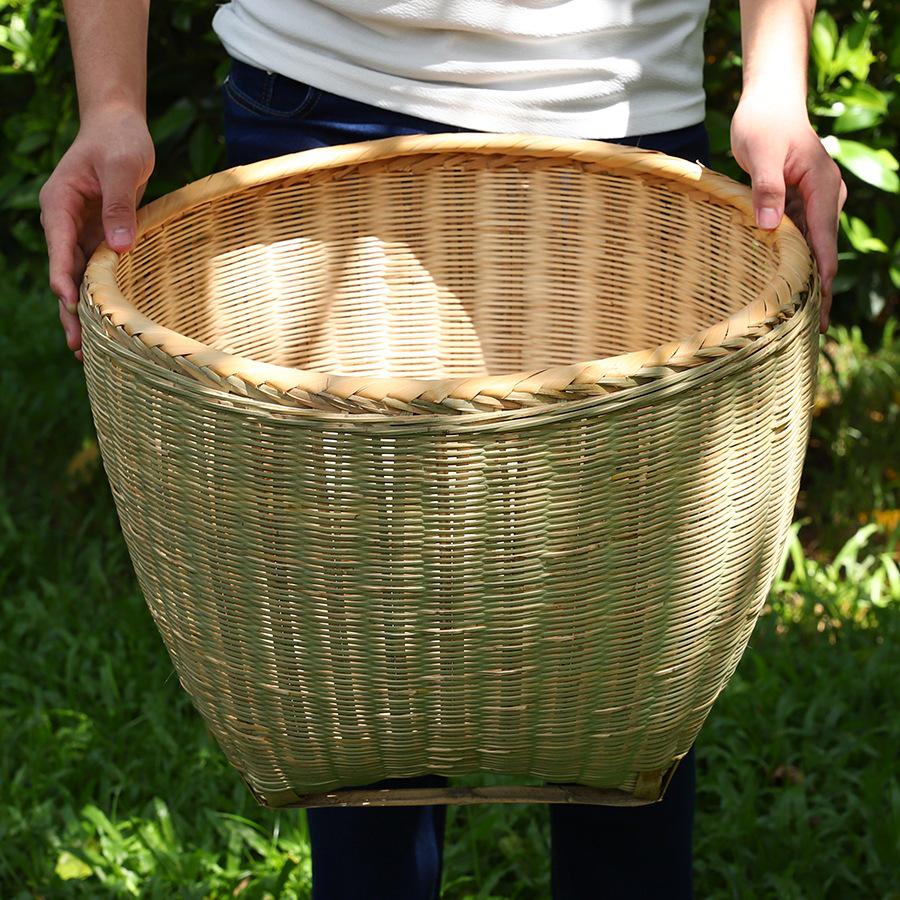 Bamboo Woven Large Winnowing and Rice Washing Basket - Multi-Purpose Storage and Farmer's Celebration Basket