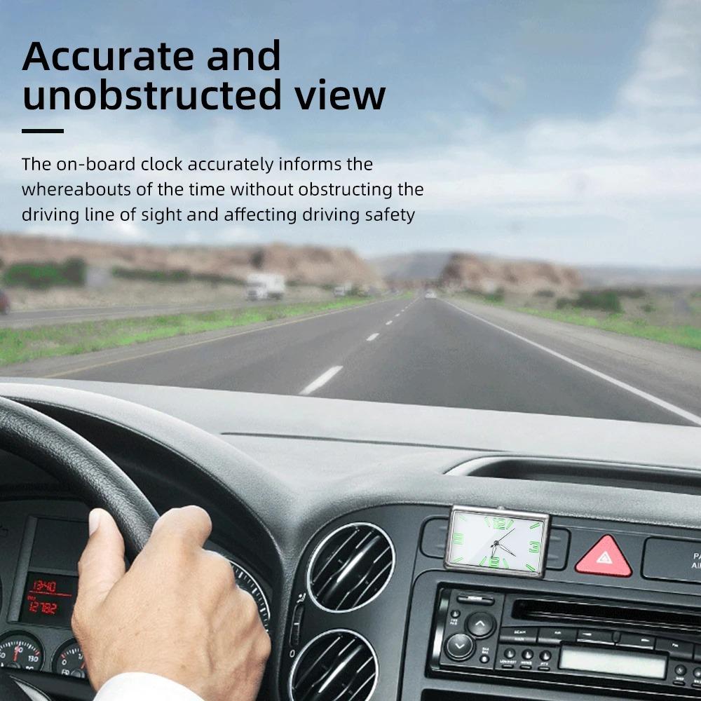 Premium 48mm Luminous Car Clock - Dual-Mount Digital Display with Night Glow for Dashboard & Air Vent