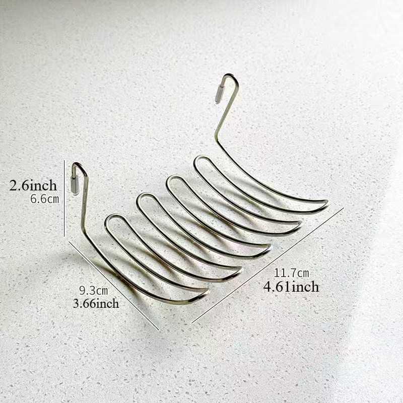 304 Stainless Steel Expandable Hanging Dish Rack for Small Items, Multi-layer Draining and Storage.