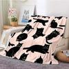 Cute Cat Series Printed Blanket for Sofa Bed Travel Camping Living Room Office Conditioning Blanket for All Seasons Gifts