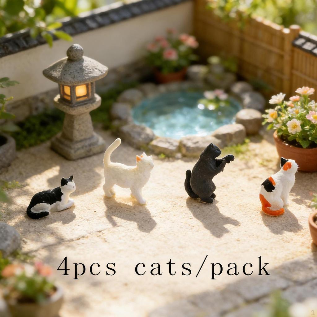 1/64 Miniature Animal Model Painted Realistic Scene Decor for DIY