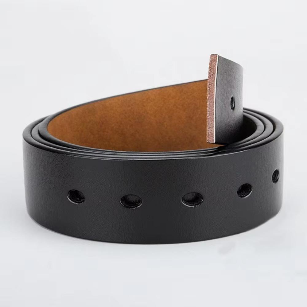 Cowskin Genuine Leather Belt No Buckle Male Belt Body New Waist Straps  Men Belt