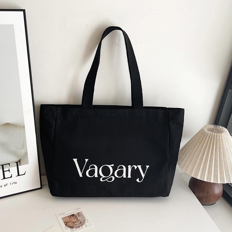 Stylish And Spacious Canvas Tote Bag For Women In Black And White For Everyday Use Style One Black