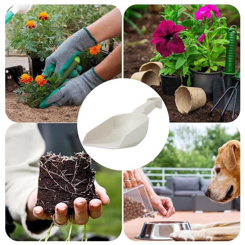 Multifunctional Soil Scoop Thickened Ergonomic Food Scooper Shovel Home Gardening Tools Lightweight for Transplanting Planting
