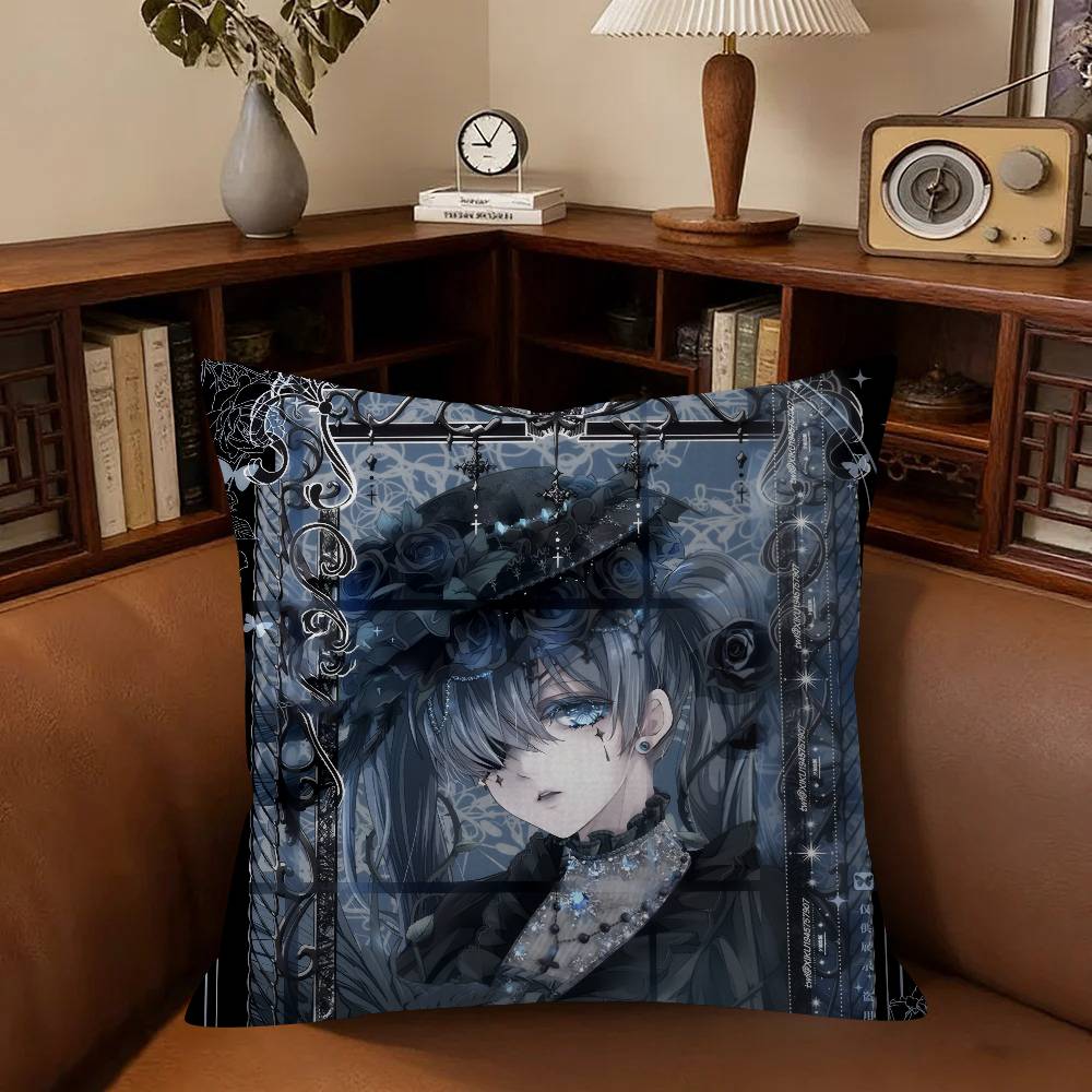 Anime B-Black B-Butler Cushion Pillow Cushion Cover Pillowcase Living Room Sofa Home Decor