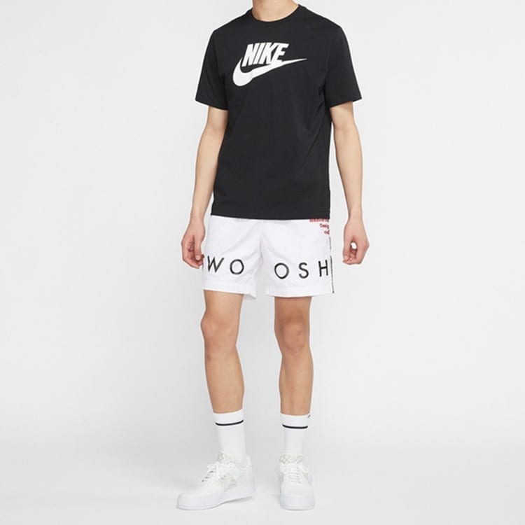 Nike T Shirts Men's Black Crew Neck Moderate Straight Fit BV0629-010