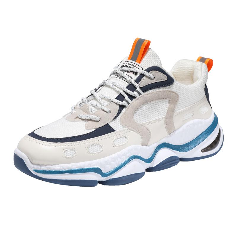 

Кроссовки мужские на толстой подошве со шнуровкой, дышащие кроссовки на платформе, спортивная обувь в корейском стиле 45 бежевый