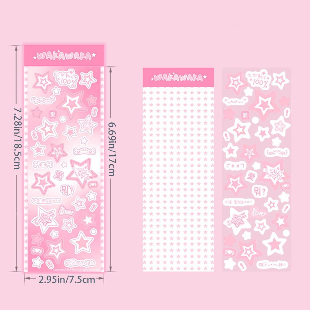 Hand tent stickers with star elements, Korean Ins style base stickers