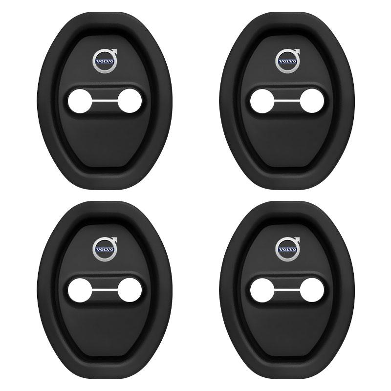 

4Pcs Car Door Lock Anti-collision Silicone Cover sticker For Volvo Rdesign XC90 S60 XC60 V70 S80 S40 V50 V40 V60 C30 S70 black