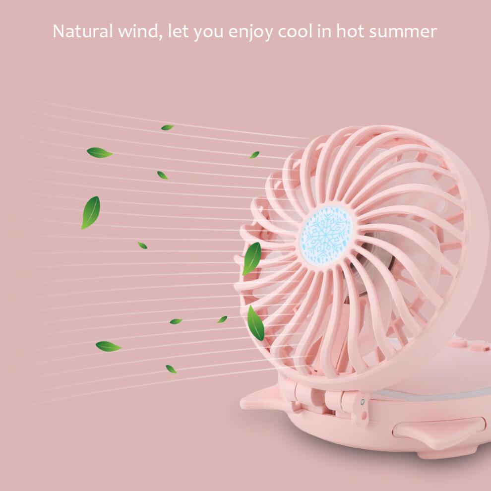 Handheld Fan with3-in-1Multi-Functional Design, Portable Mini Desk Fan, 3Levels of Wind Speed, Rechargeable Battery Operated, Ultra Low Noise for