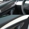 8Pcs Carbon Fiber Interior Door Panel Cover Strip For Tesla Model 3 Y 2017-