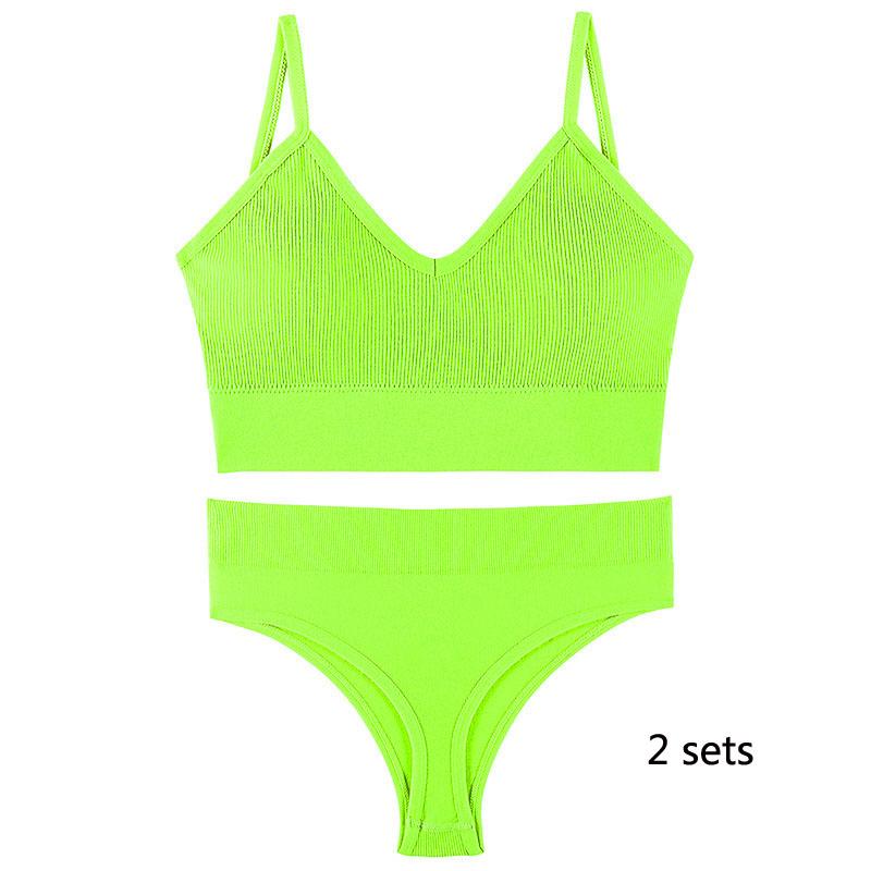 Underwear Set Lingerie Female Sexy Halter Beauty Tank Top Thin Section French Triangle Cup Without Steel Ring Gathered Bra Set