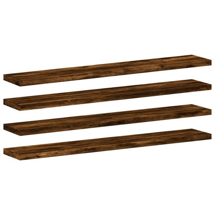 VidaXL Étagères Murales 4 pcs, Tablettes Suspendues avec Rangement, Étagères à Livres Flottantes, Décorations de Salon, 838225