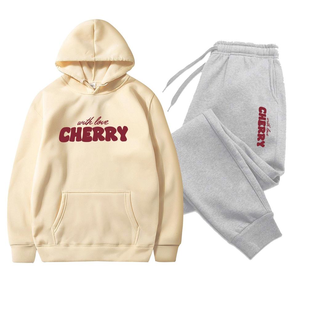 Trendy Men's & Women's Casual Printed Hoodie & Sweatpants Set