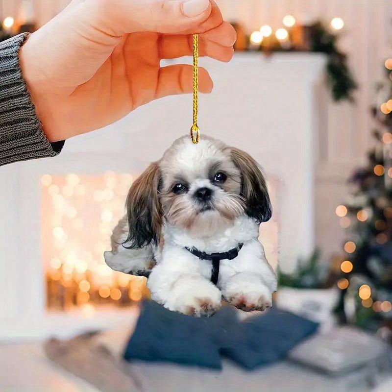 3pcs/set Dog Series Car Interior Rearview Mirror Decorative Pendant