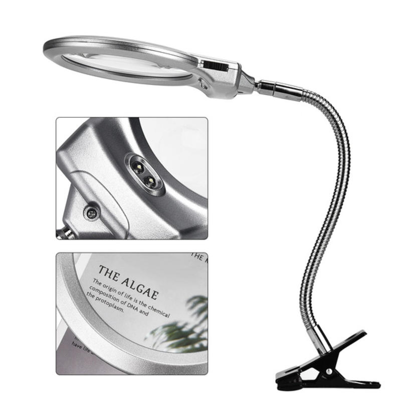 LED Magnifying Glass, With Desk Lamp 2.5x/5x, For Desk Table Craft For Work