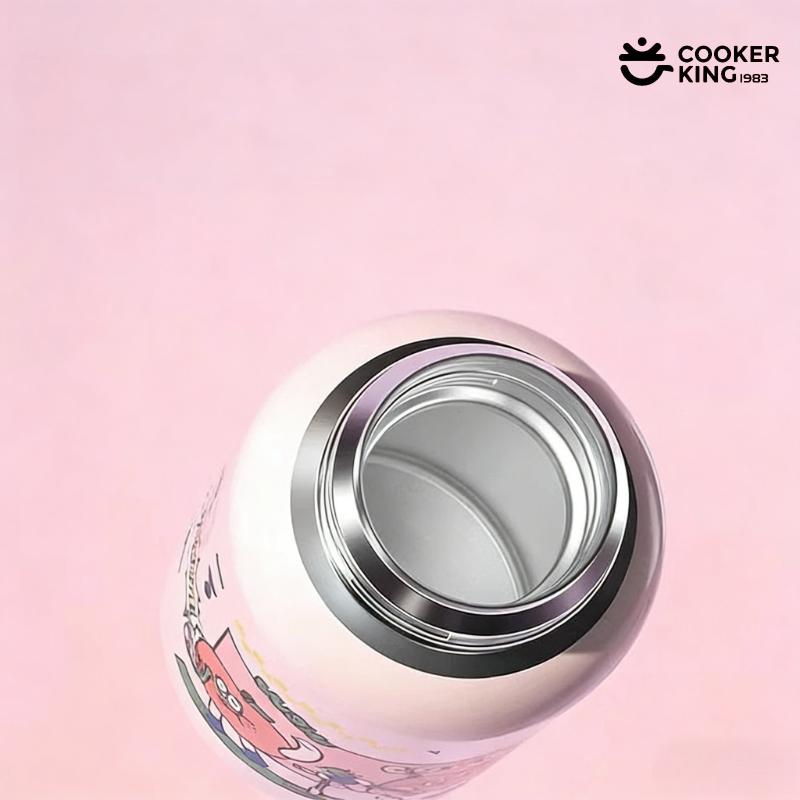 580ML Insulated Water Bottle with Straw Made of 316/304 Stainless Steel and PP Suitable for Children with Cup Sleeve