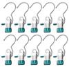 10PCS Stainless Steel Clothespins Laundry Clothes Pegs Hook Portable Hanging Clothes Clip Pants Socks Wardrobe Storage Clip