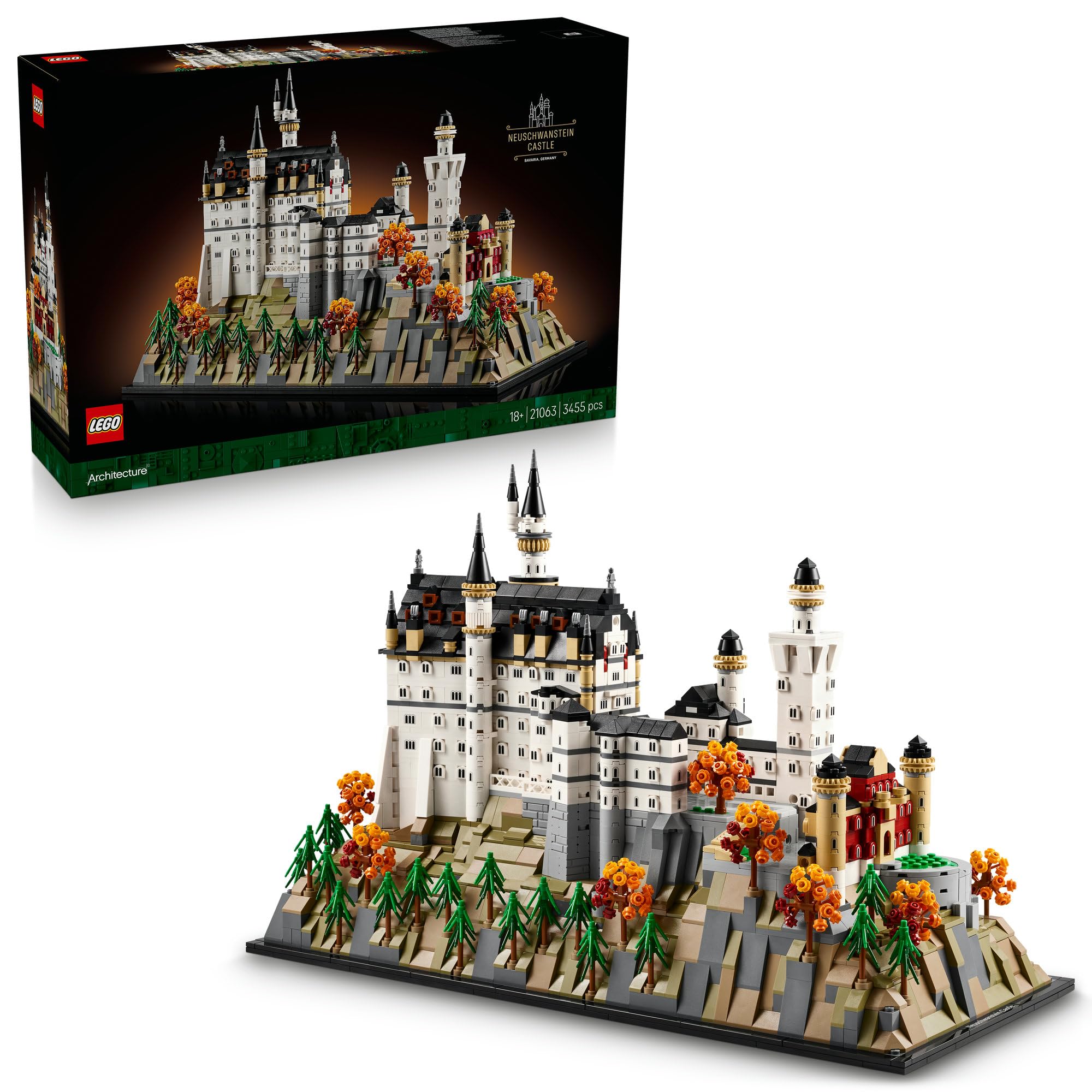

Игрушка LEGO Architecture Замок Нойшванштайн, Подарок на день рождения, Строительные блоки, Для мужчин и женщин, Стильный декор интерьера, Фигурка, Коллекционный, 21063
