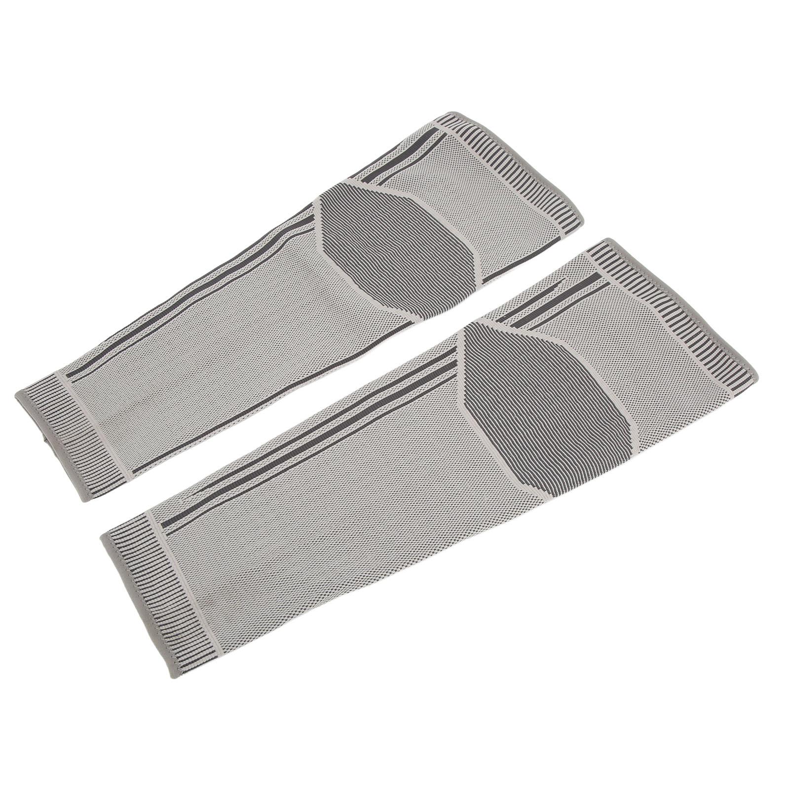 

1 пара самонагревающихся наколенников графеновых теплых компрессионных рукавов бандаж поддержка обертывание грелка для ног L