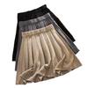 High Waisted Knitted Pleated Short Skirt for Women Spring and Autumn A-line Skirt Knitted Short Skirt