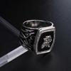 Harong Vampire Personalized Black Enamel Ring for Men Punk Gothic Jewelry Trendy Gift Party Accessory