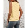 Dame Elegant Ermeløs Vest - Semi-gjennomsiktig Rund Hals Lett Topp, Medium Stretch Casual, Ermeløst Sommerfuglmønster, Ikke Gjennomsiktig