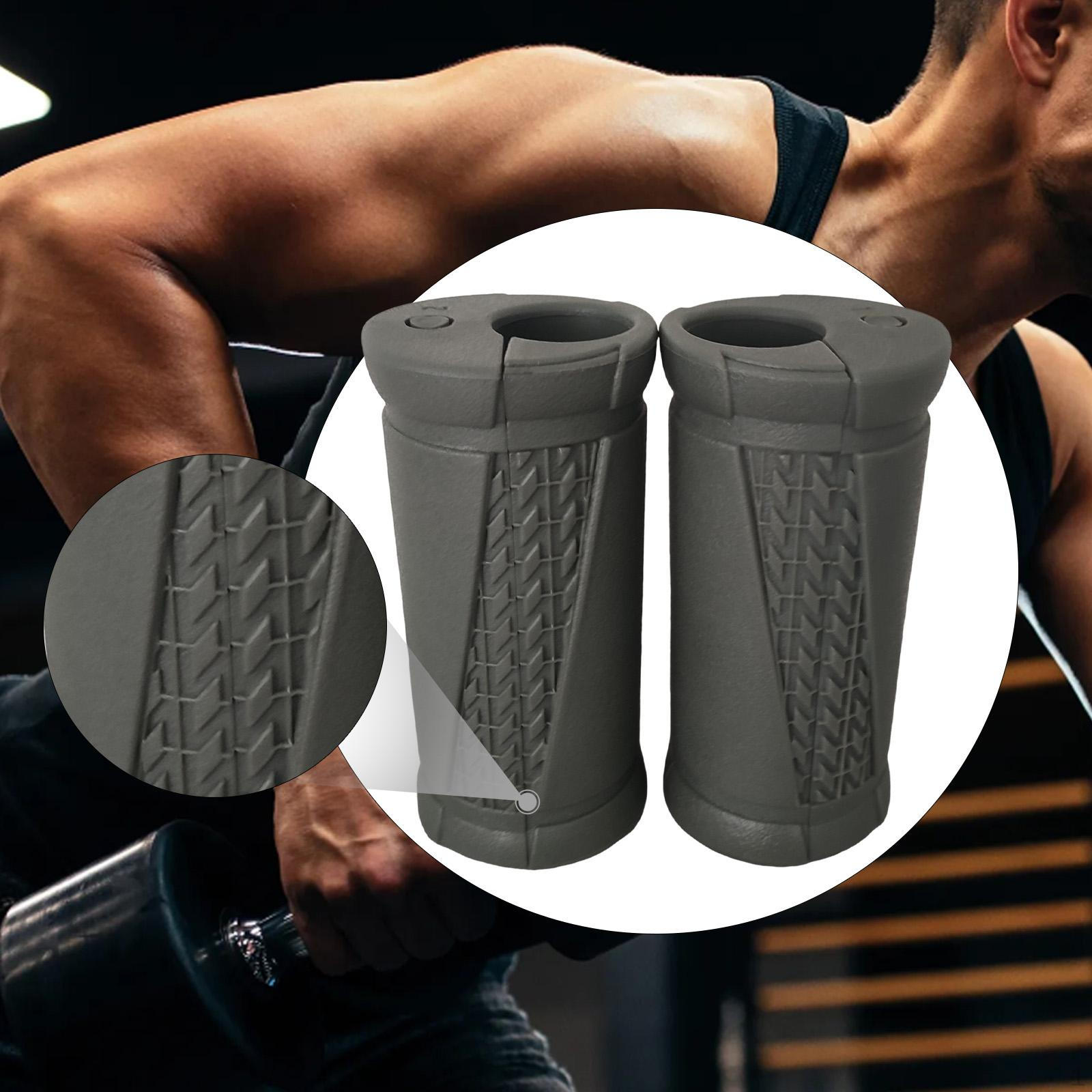 

2Pcs Dumbbell Grips Handles Ergonomic Supplies Weight Bar Non Slip for Forearm Lifting