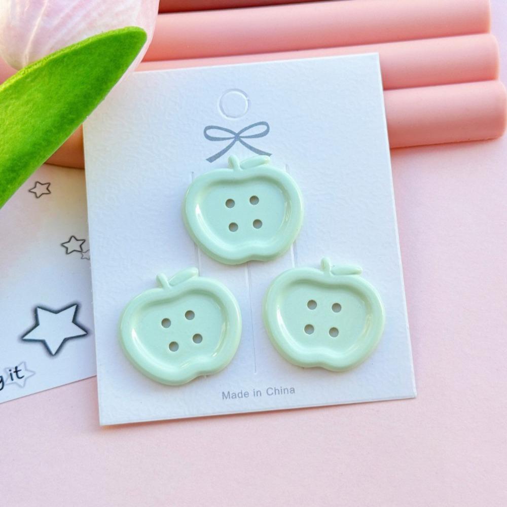 50 PCS New Resin Buttons Vintage Floral Garment Ornaments Cute DIY Doll Accessory