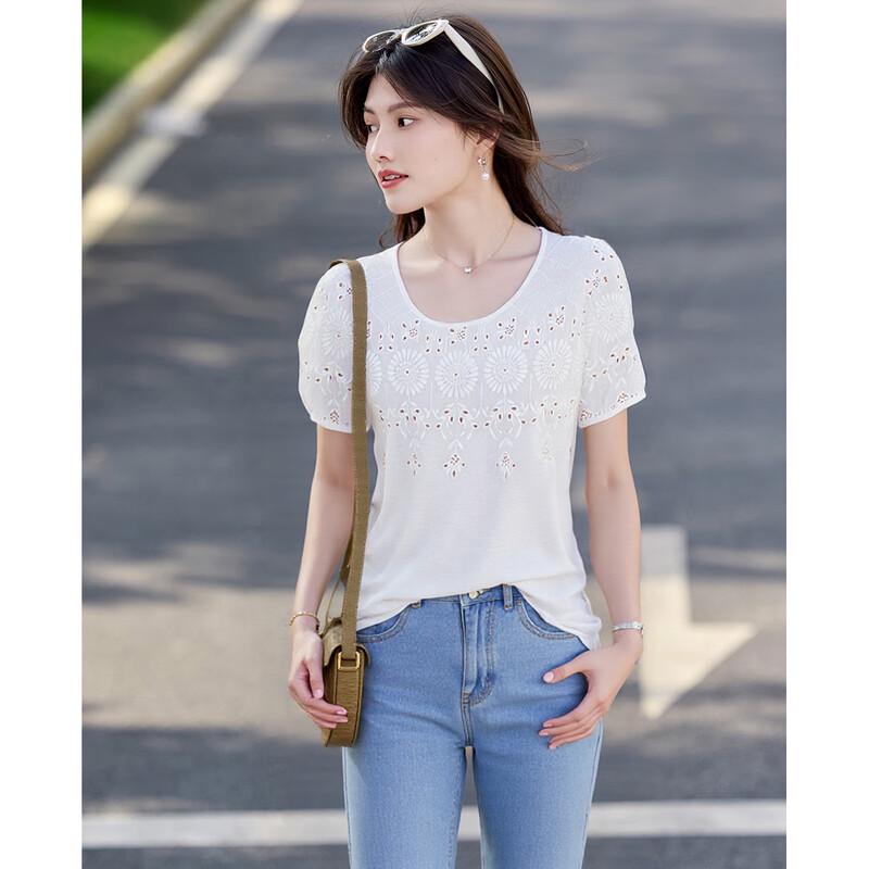 Women s 2025 Summer Fashion Cutout T-Shirt M