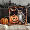 1Pc Halloween Holiday Pillow Cover 18X18 Inch Polyester Print Retro Style Holiday Decoration Home Sofa Cushion Cover