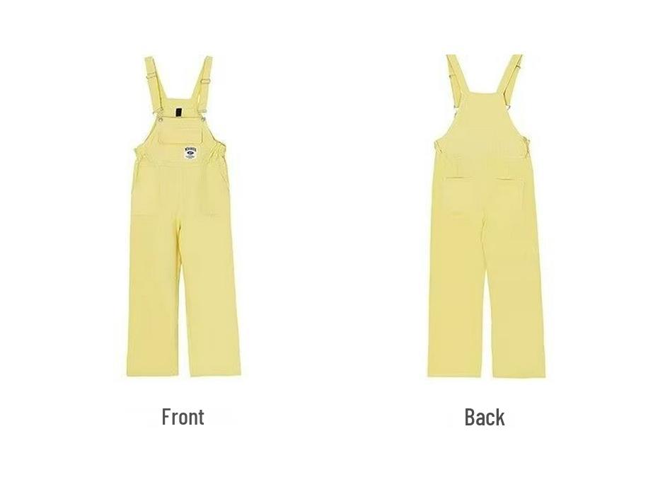 Dopamine Outfit Women's Retro American-Style High-Waist Wide-Leg Overalls for Autumn