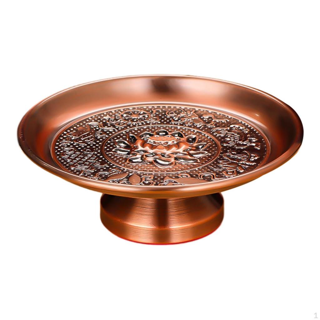 Boll Buddhist Bolle Flat Bol, Lotus Fruit Tray, Temple Tray for Office Restaurant