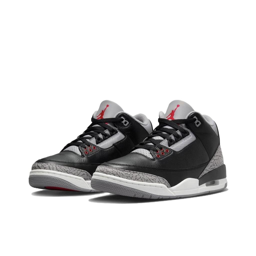 Air Jordan 3 Retro OG Black Cement 2024 Men Sneakers Fire-Red Cement-Grey Sail DN3707-010