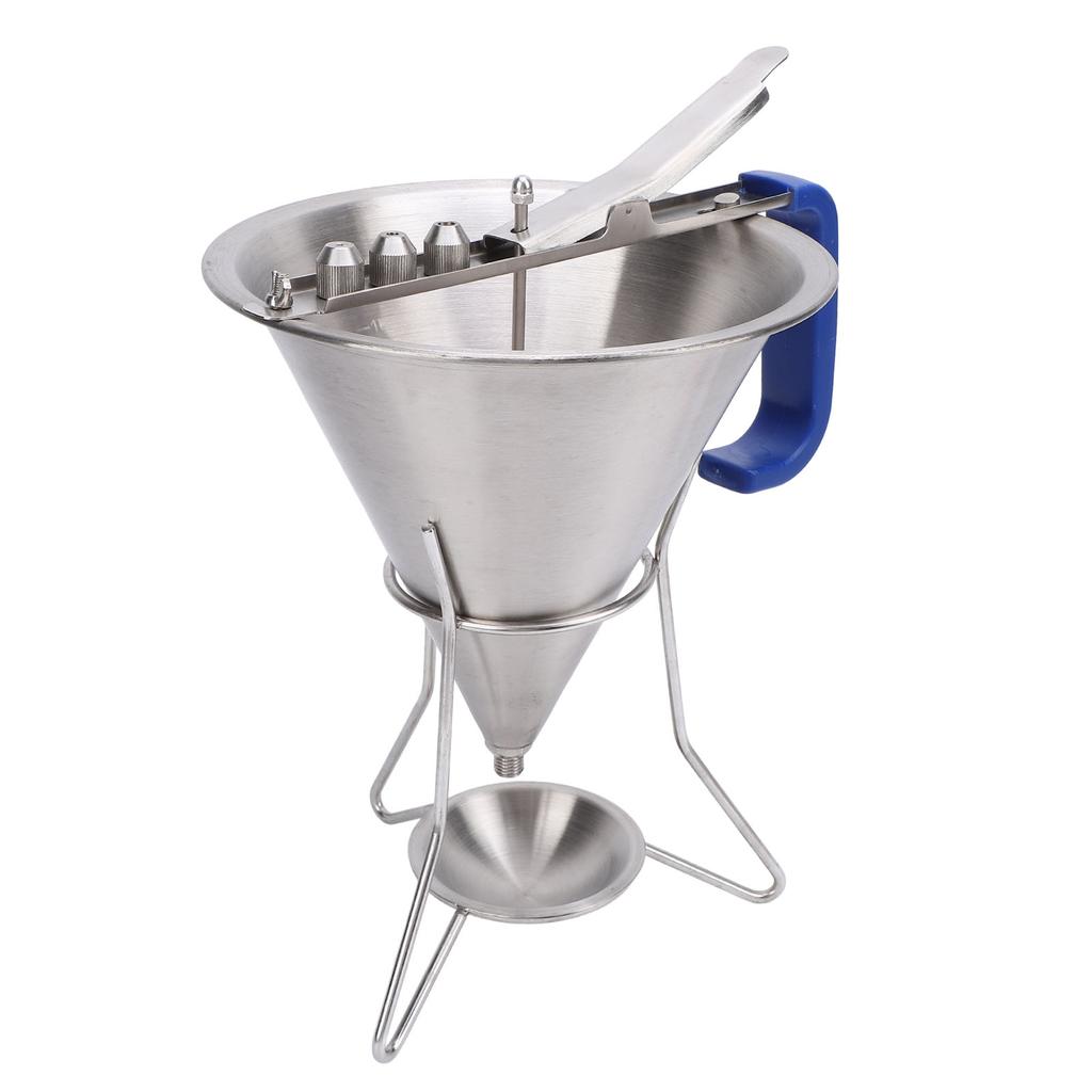 Edelstahl-Konditoreitrichter mit Ständer Teigspender Bäckereibedarf Kuchen-Dekorationswerkzeug