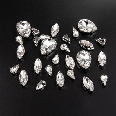 Weichen Tip Water Drop Glass Claw Diamond White K Steel Claw Crystal Hand Seam Diamond Diy Jewelry Clothing Accessories Wedding Dress