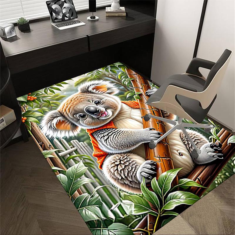 

1PC Koala, Bamboo Non-Slip Floor Carpet Compatible for Office&Living Room&Bedroom&Dining room - Flat-Weave Machine-W257 60cm by 90cm