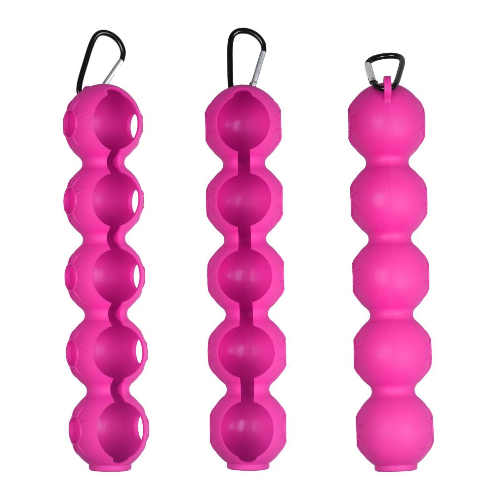 Silicone Golf Ball Cover 5-piece Set With Hook and Loop For Portability Multiple Colors Available