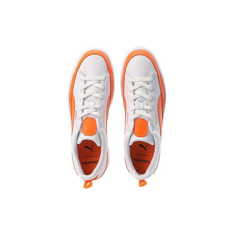 Puma Wymawiaj x Basket Vintage Żywy Pomarańczowy Unisex Trampki Białe 381255-01