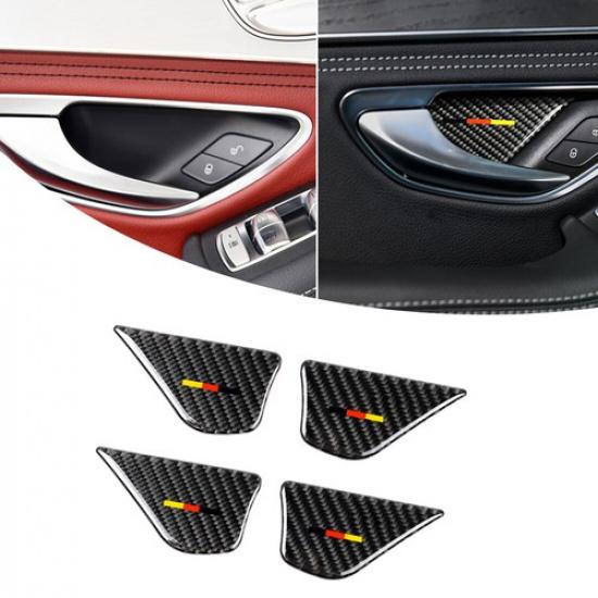 

Best Carbon Fiber Interior Door Handle Bowl Cover Trim Fit For Benz C Class W205
