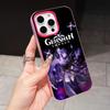 Game GI Raiden Shogun Jelly Double layer Rose Red Mobile Phone Case for iPhone 17 16 15 14 13 12 11 Air Pro Max Plus Protective
