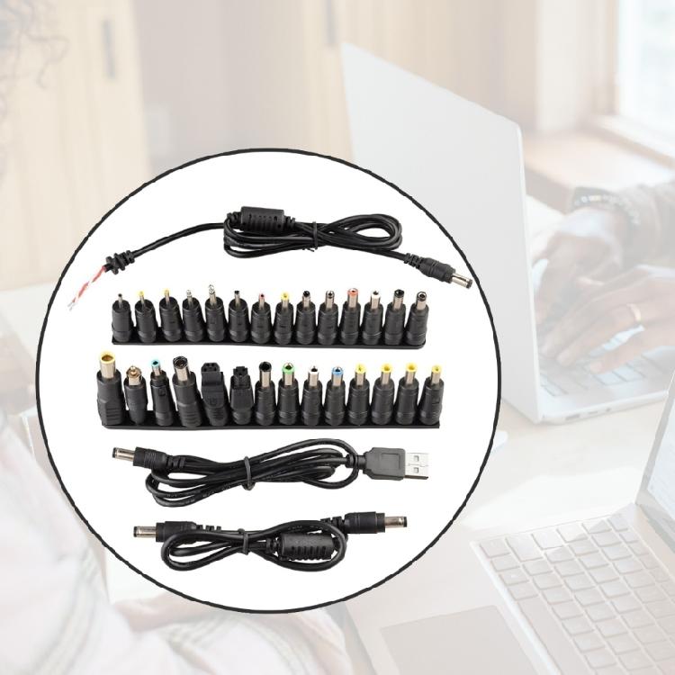 Essential Laptop Power Adapter Plug Kit + DC5521 Power Cable for Various Brands