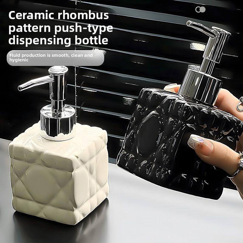 Lotion Dispensing Bottles Large Capacity High-value Shower Gel Press Bottles Ceramic Hand Sanitizer Bottles Bathroom Accessories