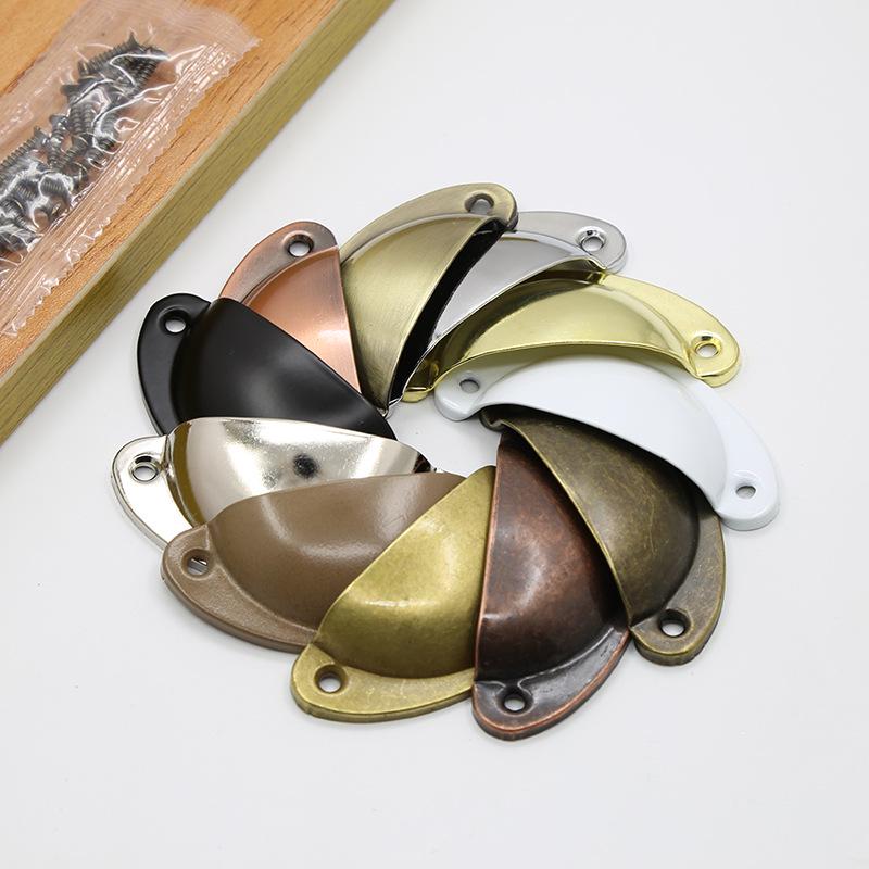 Antique Copper Semi-Circular Shell Drawer Handle