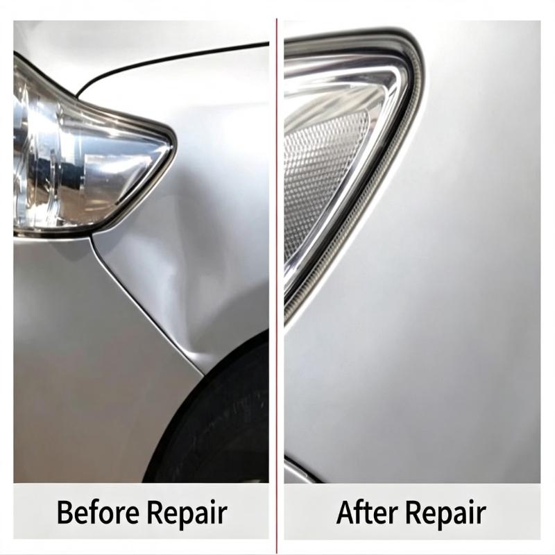 Detail Repair Tap Down Pen with Metal Body and Three Contact Heads for Vehicle Panel Finishing, Storage and Routine Workshop Use Carry