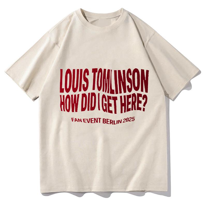 

Louis Tomlinson How Die We Get Here Футболки Вільні З Коротким Рукавом Унісекс Вуличний Стиль Повсякденні Жіночі Чоловічі Чиста Бавовна Модні Топи Футболки L
