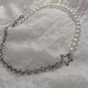 Trendy Beaded Necklace Fashionable Lady Choker Elegant Splicing Necklaces Stylish Neck Jewelry for Wedding Anniversary