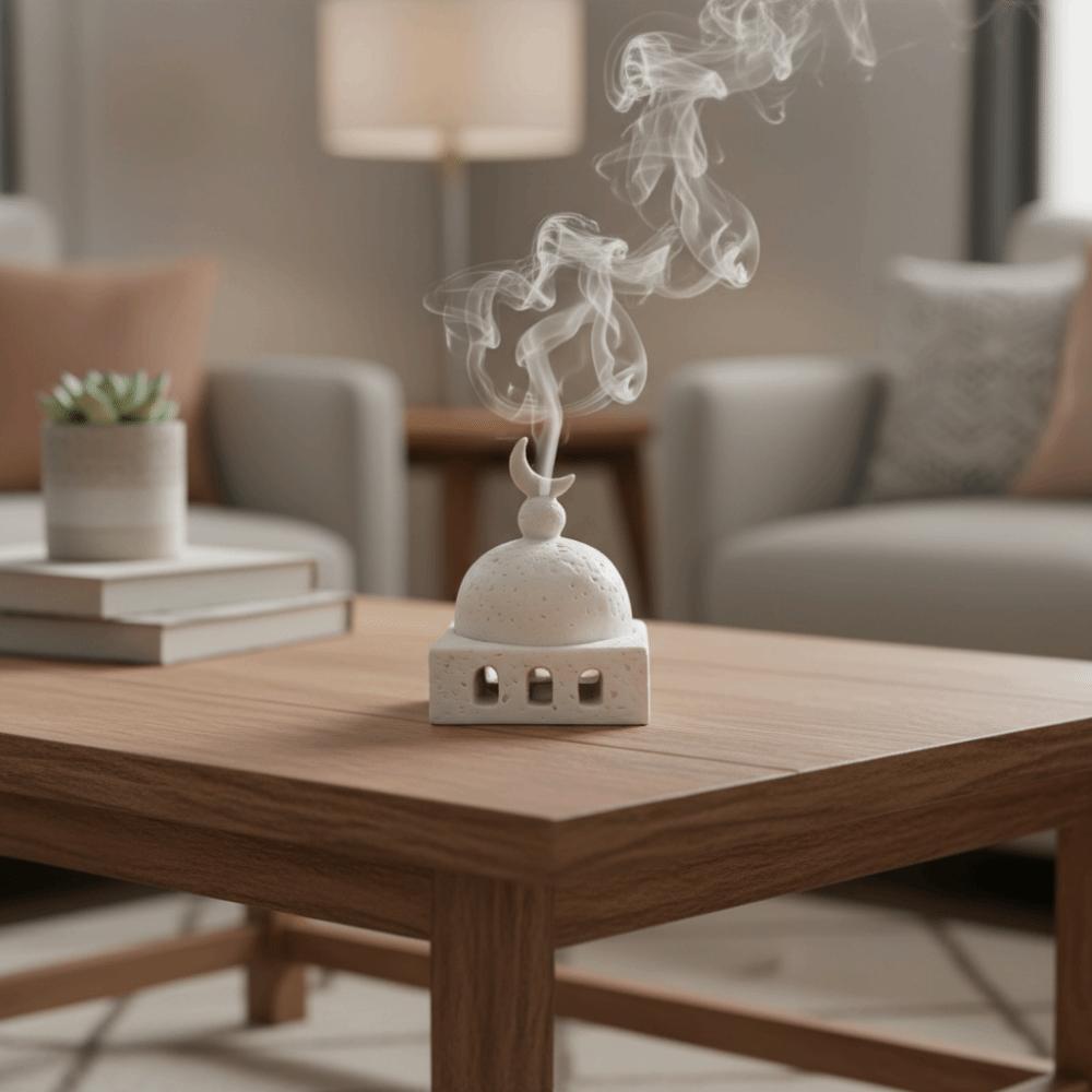 Resin Middle East Aromatherapy Furnace Castle Shape Crescent Aromatherapy Burner  Home Decoration